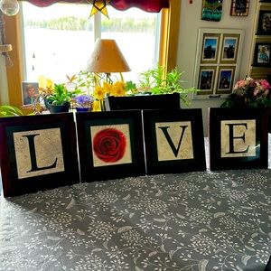 LOVE New set of pictures. Hang on the wall or set on a shelf. Beautiful